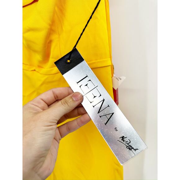 Mac Duggal 55286 Lemon Yellow One Shoulder Ruffle Mini Dress Size 4 - Picture 4 of 7